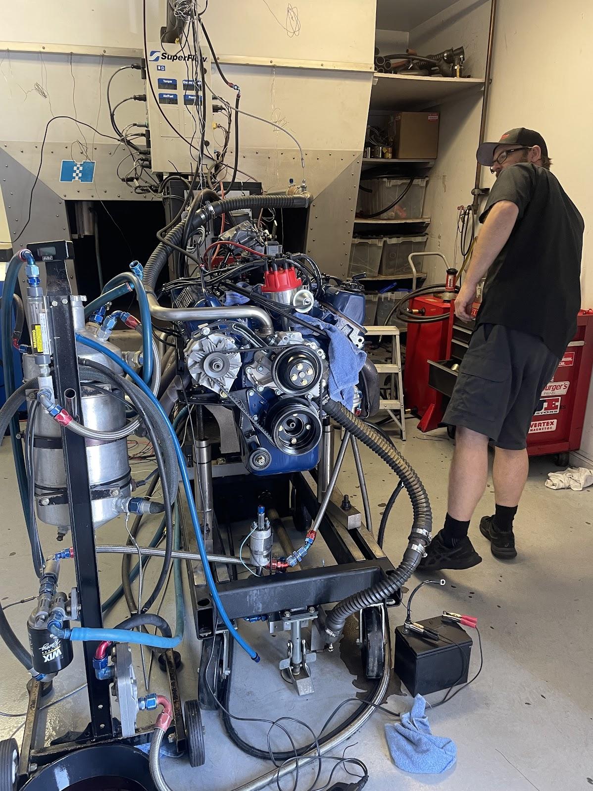 Original engine on the dyno