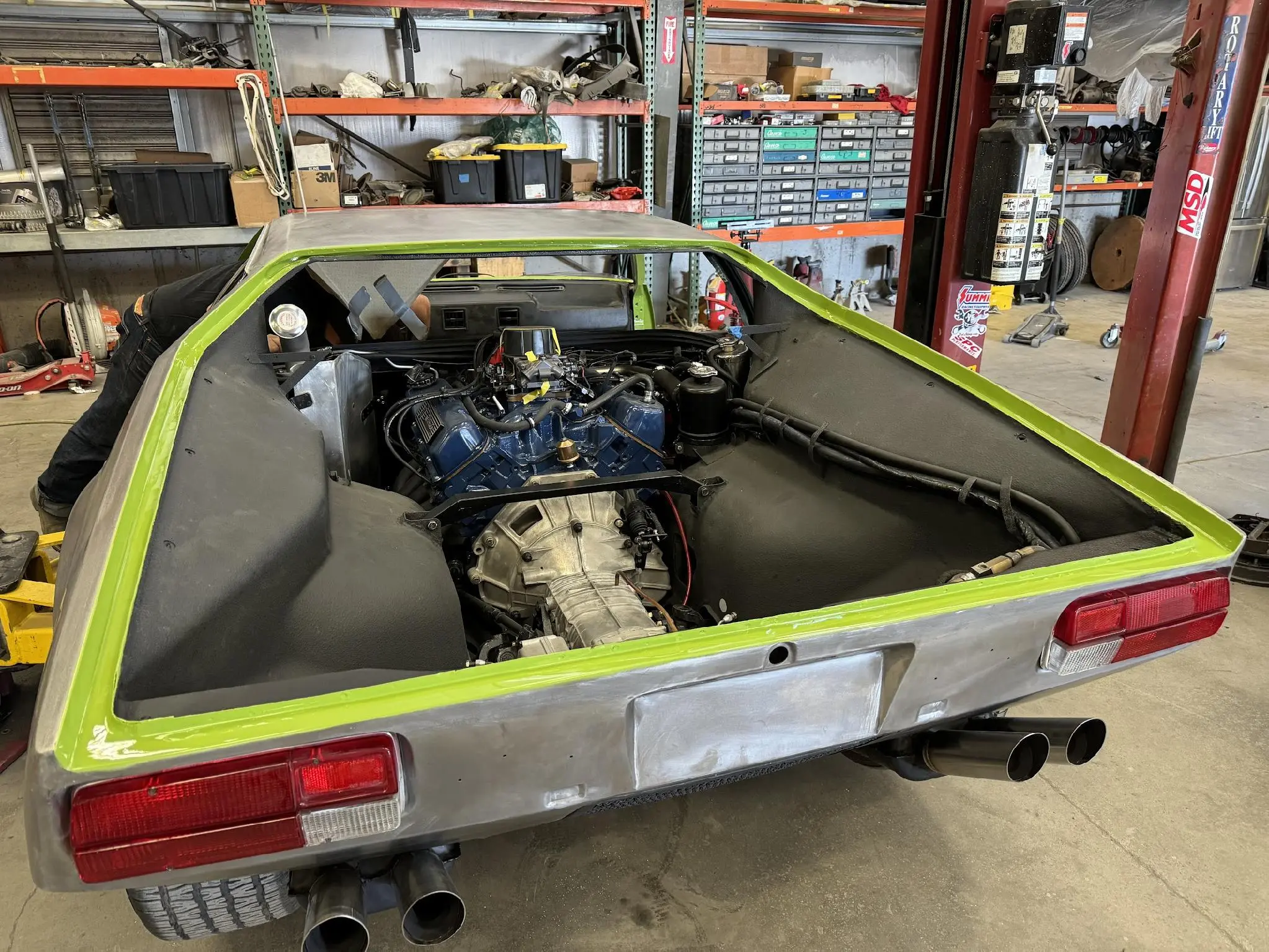 Inside and hard to reach places were painted prior to full assembly to make the final paint easier