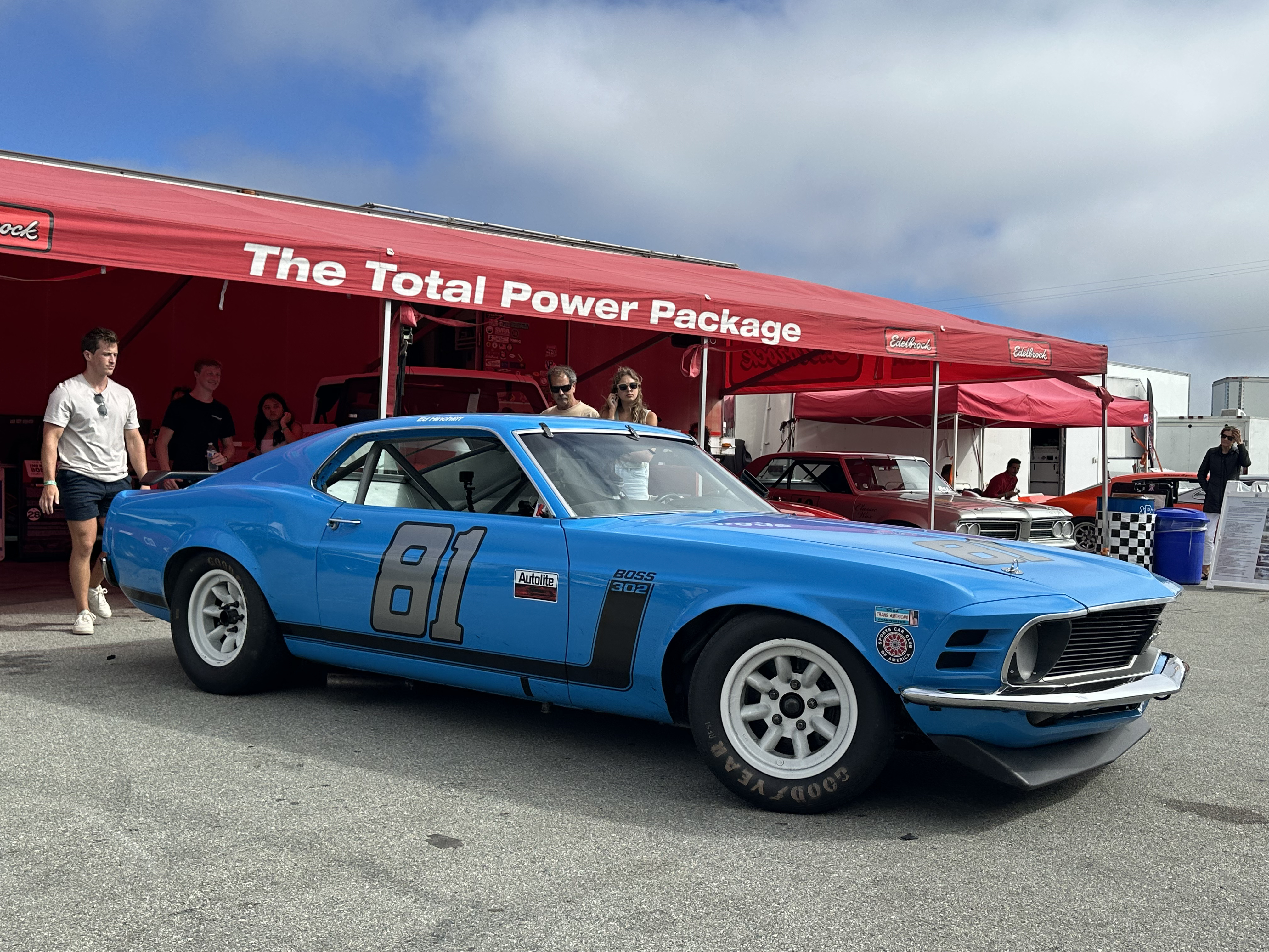 Pulling out of the pits at Monterey Historics