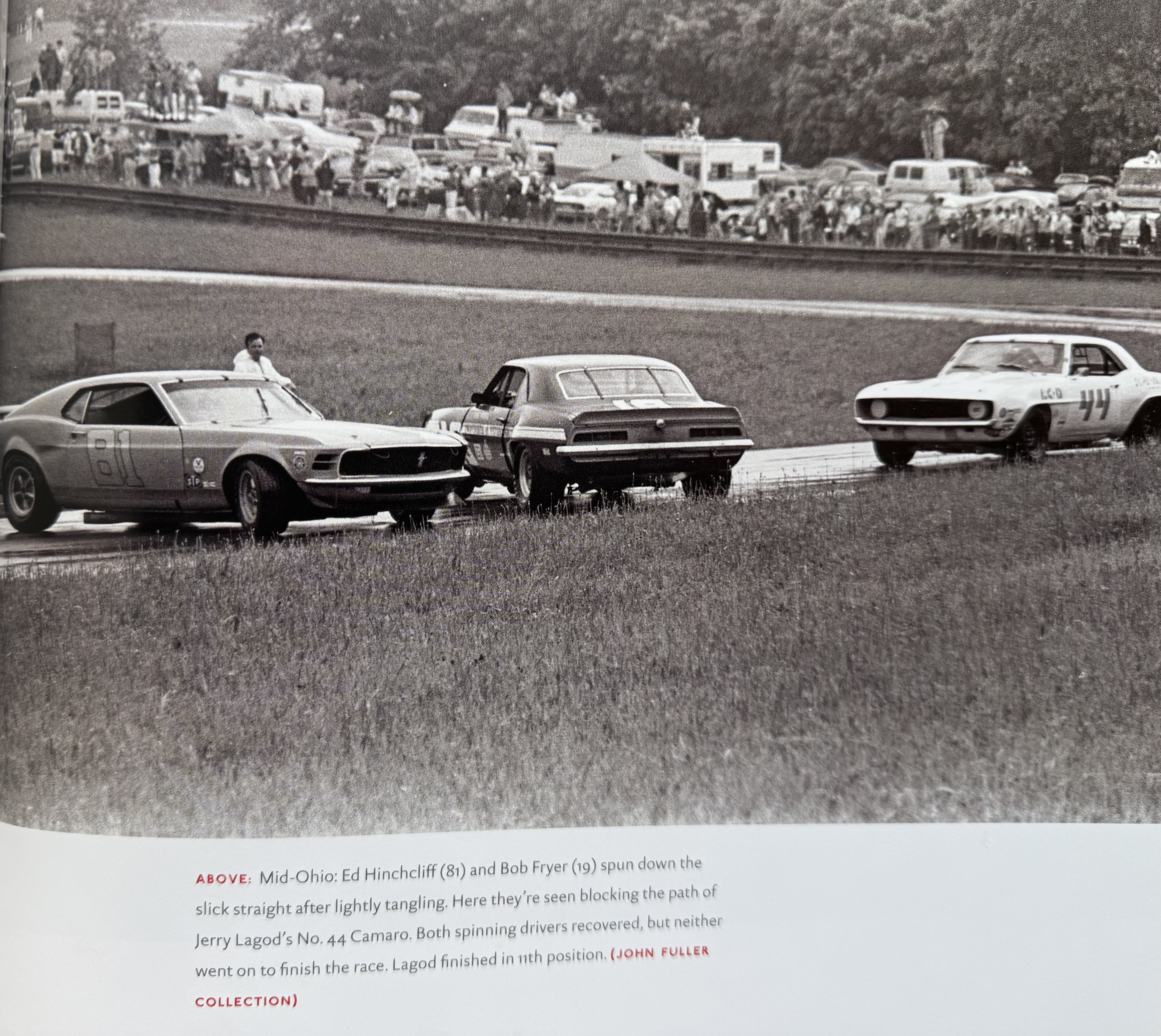 Historic images showing an incident at Mid-Ohio