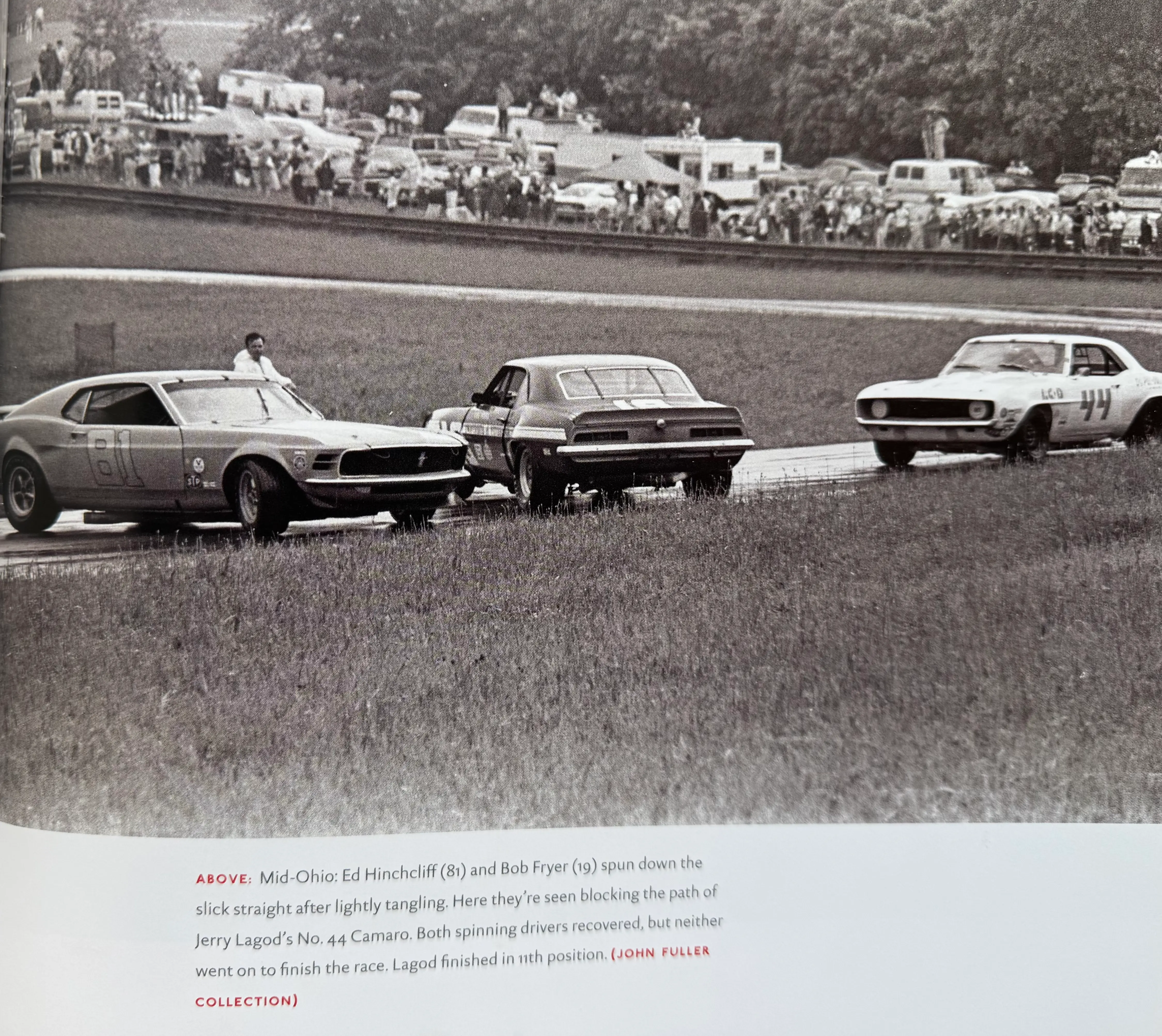 Historic images showing an incident at Mid-Ohio